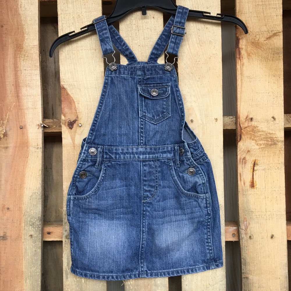 GAP kids denim overall skirt
